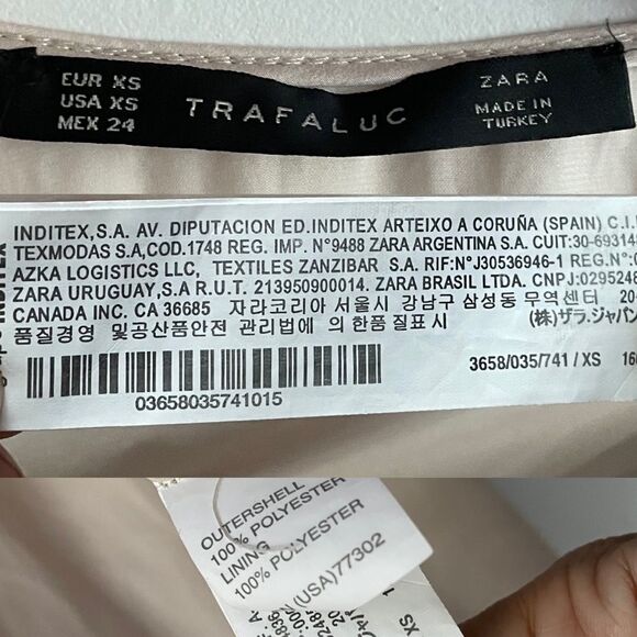 Zara Boho Sleveless Tank Maxi Dress Champagne XS - Picture 5 of 6